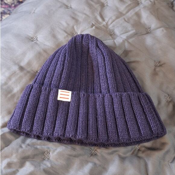 Urban Outfitters Accessories - Urban Outfitters Beanie Women's OSFM Violet Blue Ribbed Knit Cozycore Winter